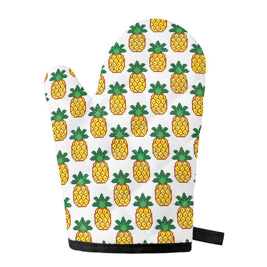 Pixel Pineapple Pattern Print Single Oven Mitt