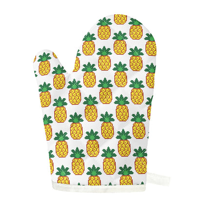Pixel Pineapple Pattern Print Single Oven Mitt