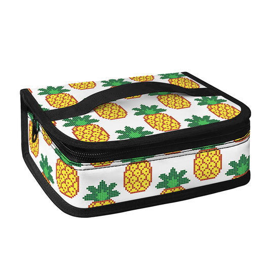 Pixel Pineapple Pattern Print Small Lunch Bag