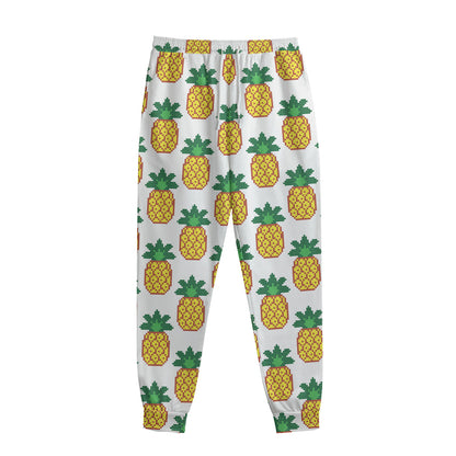 Pixel Pineapple Pattern Print Sweatpants