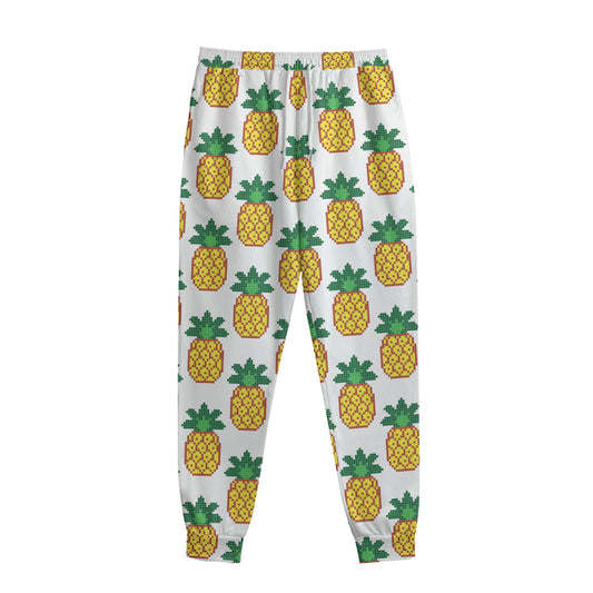 Pixel Pineapple Pattern Print Sweatpants