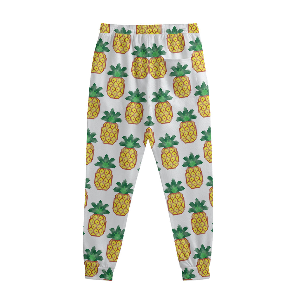 Pixel Pineapple Pattern Print Sweatpants