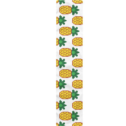 Pixel Pineapple Pattern Print Table Runner