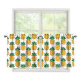 Pixel Pineapple Pattern Print Tier Curtains