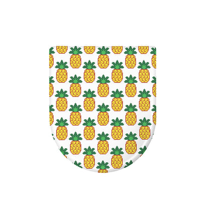 Pixel Pineapple Pattern Print Toilet Lid Cover