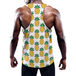 Pixel Pineapple Pattern Print Training Tank Top