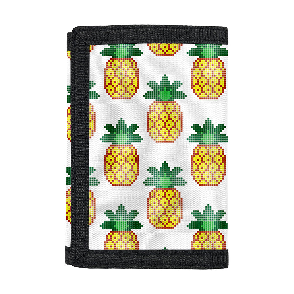 Pixel Pineapple Pattern Print Trifold Wallet