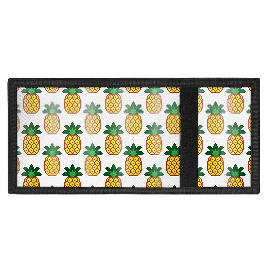 Pixel Pineapple Pattern Print Trifold Wallet