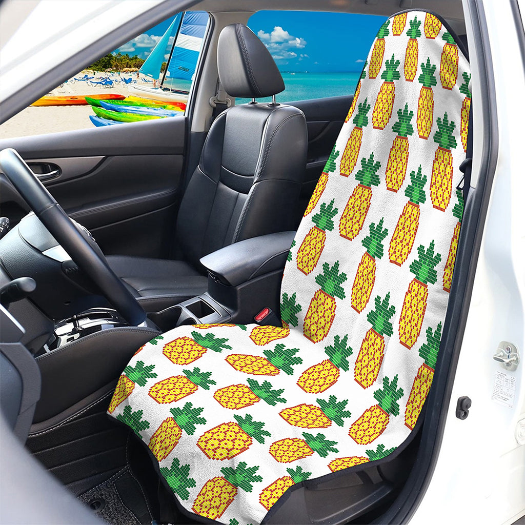 Pixel Pineapple Pattern Print Waterproof Car Seat Cover