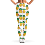 Pixel Pineapple Pattern Print Women's Leggings