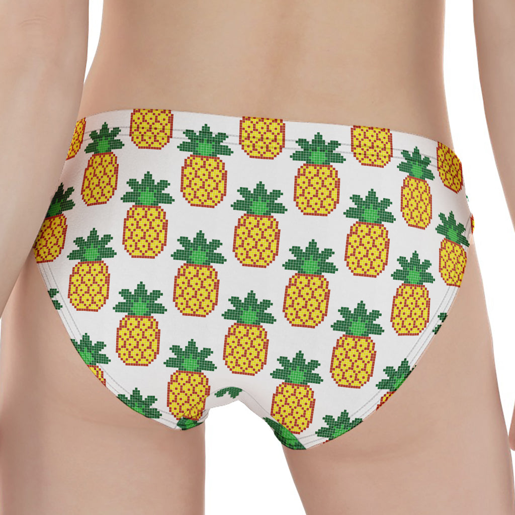 Pixel Pineapple Pattern Print Women's Panties