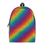 Pixel Rainbow Pattern Print Backpack