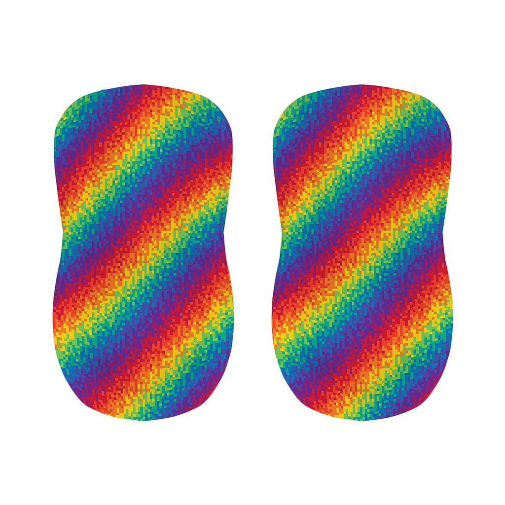 Pixel Rainbow Pattern Print Bar Stool Covers
