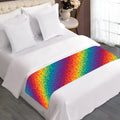 Pixel Rainbow Pattern Print Bed Runner