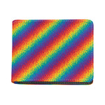 Pixel Rainbow Pattern Print Bifold Wallet