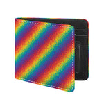 Pixel Rainbow Pattern Print Bifold Wallet