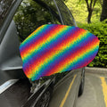 Pixel Rainbow Pattern Print Car Side Mirror Covers