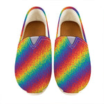 Pixel Rainbow Pattern Print Casual Shoes