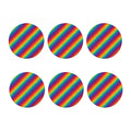Pixel Rainbow Pattern Print Coaster Set