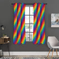 Pixel Rainbow Pattern Print Grommet Curtain Panels