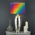 Pixel Rainbow Pattern Print Drum Lamp Shade