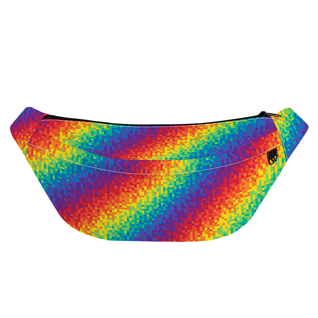 Pixel Rainbow Pattern Print Fanny Pack