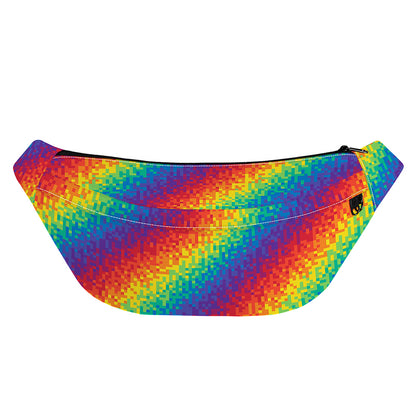 Pixel Rainbow Pattern Print Fanny Pack