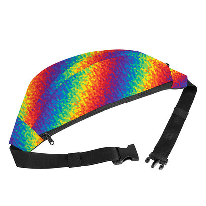 Pixel Rainbow Pattern Print Fanny Pack