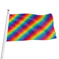 Pixel Rainbow Pattern Print Flag