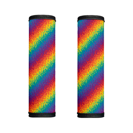 Pixel Rainbow Pattern Print Handle Covers