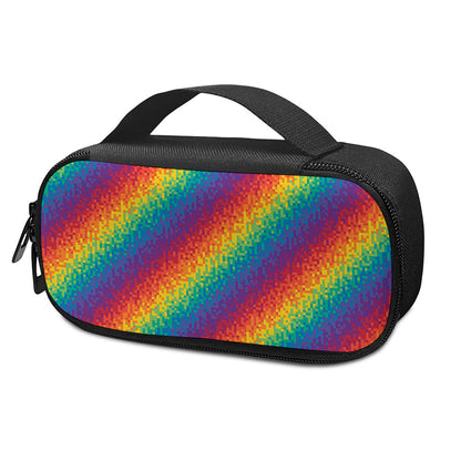 Pixel Rainbow Pattern Print Insulin Cooler Travel Case