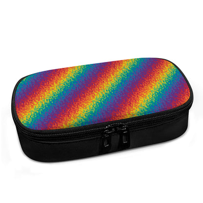 Pixel Rainbow Pattern Print Insulin Cooler Travel Case