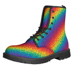 Pixel Rainbow Pattern Print Backpack