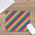 Pixel Rainbow Pattern Print Mouse Pad
