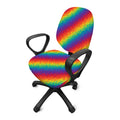 Pixel Rainbow Pattern Print Office Chair Cover