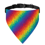 Pixel Rainbow Pattern Print Over The Collar Dog Bandana