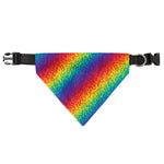 Pixel Rainbow Pattern Print Over The Collar Dog Bandana