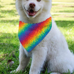 Pixel Rainbow Pattern Print Over The Collar Dog Bandana