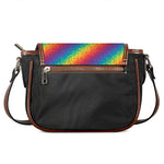 Pixel Rainbow Pattern Print Saddle Bag