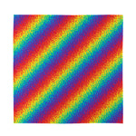 Pixel Rainbow Pattern Print Silk Bandana