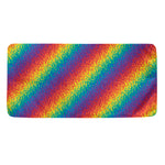Pixel Rainbow Pattern Print Towel