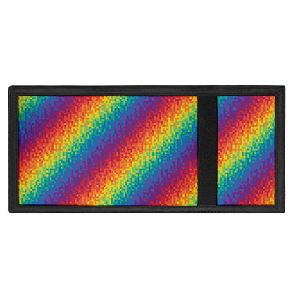 Pixel Rainbow Pattern Print Trifold Wallet