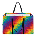 Pixel Rainbow Pattern Print Utility Tote Bag