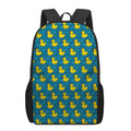 Pixel Rubber Duck Pattern Print 17 Inch Backpack