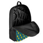 Pixel Rubber Duck Pattern Print 17 Inch Backpack