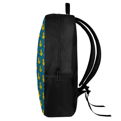 Pixel Rubber Duck Pattern Print 17 Inch Backpack