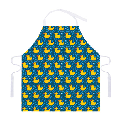 Pixel Rubber Duck Pattern Print Adjustable Apron