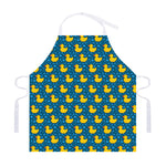 Pixel Rubber Duck Pattern Print Adjustable Apron