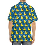Pixel Rubber Duck Pattern Print Aloha Shirt