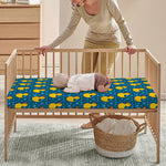 Pixel Rubber Duck Pattern Print Baby Crib Sheet